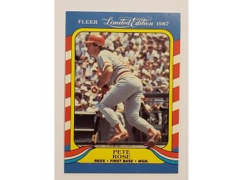 1987 Fleer Limited Edition Pete Rose Baseball Card Cincinnati Reds