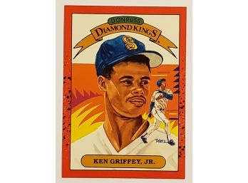 1990 Donruss Diamond Kings Ken Griffey Jr Baseball Card Seattle Mariners