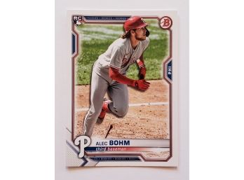 2021 Bowman Alec Bohm Rookie Baseball Card Philadelphia Phillies RC