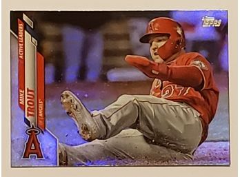 2020 Topps Update Mike Trout Rainbow Foil Parallel Baseball Card LA Angels