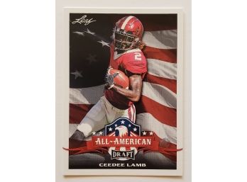 2020 Leaf Draft #66 CeeDee Lamb All-American Rookie Football Card Dallas Cowboys RC