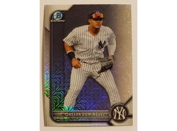 2022 Bowman Chrome Prospects Jasson Dominguez Mojo Refractor Parallel Baseball Card NY Yankees