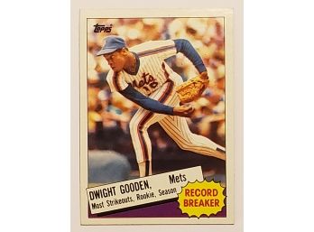 1985 Topps Dwight Gooden Record Breakers Rookie Baseball Card NY Mets RC
