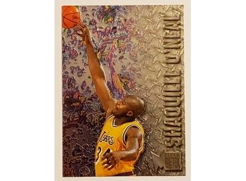 1996-97 Fleer Metal Insert Shaquille O'Neal Basketball Card Los Angeles Lakers
