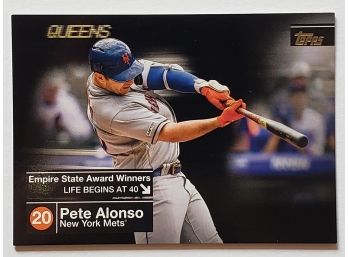 2020 Topps Pete Alonso Empire State Insert Baseball Card #'d /299 NY Mets