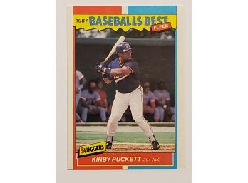1986 Fleer Baseball's Best Kirby Puckett Baseball Card Minnesota Twins