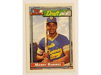 1992 Topps Manny Ramirez RC Rookie Baseball Card Cleveland
