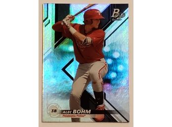 2019 Bowman Platinum Alec Bohm Prospect Baseball Card Philadelphia Phillies