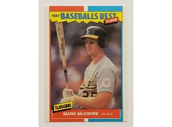 1986 Fleer Baseball's Best Mark McGwire Baseball Card Oakland A's