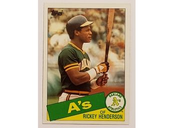 1985 Topps Rickey Henderson Baseball Card Oakland A's