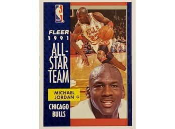 1991-92 Fleer Michael Jordan All-Star Basketball Card Chicago Bulls