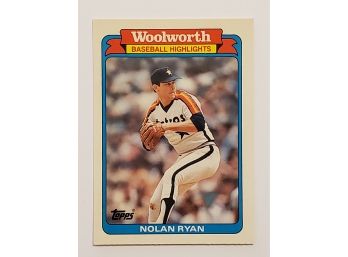1988 Topps Woolworth Nolan Ryan Baseball Highlights Card Houston Astros