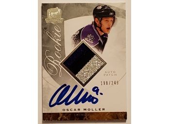 2008-09 Upper Deck The Cup Oscar Moller Rookie Auto 3 Color Jersey Patch Hockey Card #'d To /249 LA Kings RC