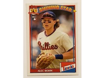 2021 Topps Archives Alec Bohm Bazooka 70 Years Shining Star Rookie Baseball Philadelphia Phillies RC