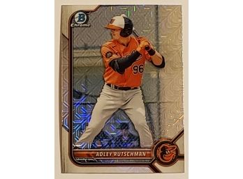 2022 Bowman Chrome Prospects Adley Rutschman Mojo Refractor Parallel Baseball Card Baltimore Orioles