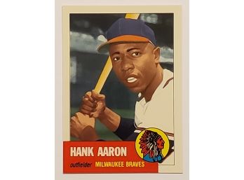 1991 Topps Archives The Ultimate 1953 Topps Series Hank Aaron Baseball Card Milwaukee Braves