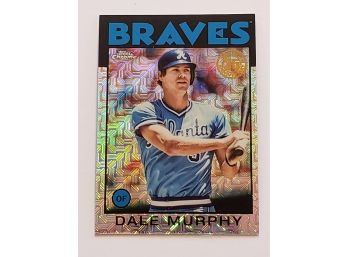 2021 Topps Update Silver Pack 1986 Mojo Refractor Dale Murphy Insert Baseball Card Atlanta Braves