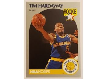 1990-91 NBA Hoops Tim Hardaway Rookie Basketball Card Golden State Warriors RC