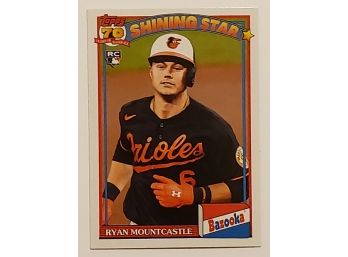 2021 Topps Archives Ryan Mountcastle Bazooka 70 Years Shining Star Rookie Baseball Card Baltimore Orioles RC