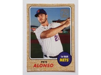 2021 Topps Series 1 Pete Alonso 70 Years Of Topps Baseball 1968 Retro Card NY Mets