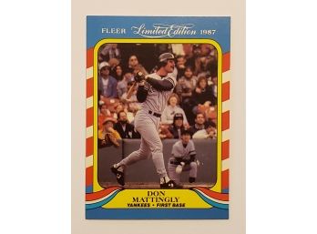 1987 Fleer Limited Edition Don Mattingly Baseball Card NY Yankees