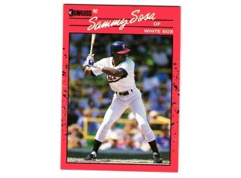 1990 Donruss Sammy Sosa Rookie Baseball Card White Sox