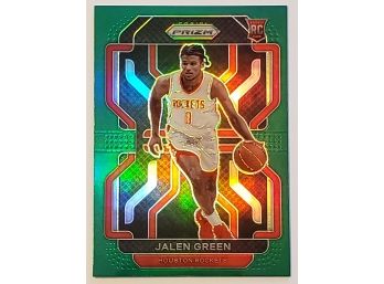 2021-22 Panini Prizm Jalen Green Rookie Green Prizm Parallel Basketball Card Rockets