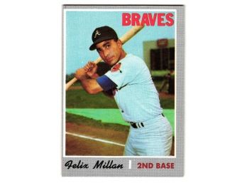 1970 Topps Felix Millan Baseball Card Atlanta Braves
