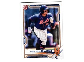 2021 Bowman Francisco Alvarez Prospect Baseball Card NY Mets