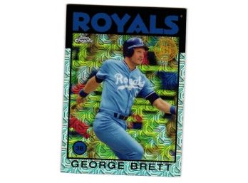 2021 Topps George Brett Silver Pack 1986 Mojo Refractor Baseball Card KC Royals