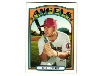 2021 Topps Heritage Mike Trout Baseball Card LA Angels