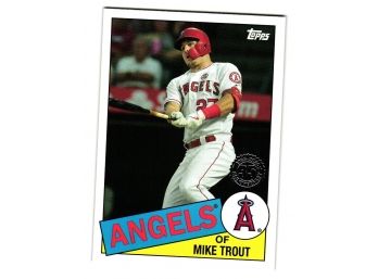 2020 Topps Update Mike Trout 1985 Topps Insert Baseball Card Los Angeles Angels