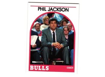 1989 NBA Hoops Phil Jackson Basketball Card Chicago Bulls