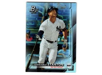 2019 Bowman Platinum Giancarlo Stanton Baseball Card NY Yankees