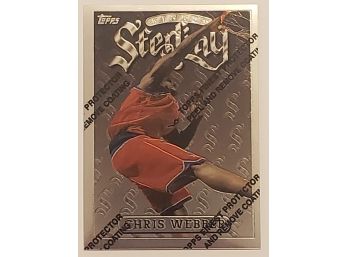 1996-97 Topps Finest Chris Webber Silver Parallel Basketball Card Washington Bullets