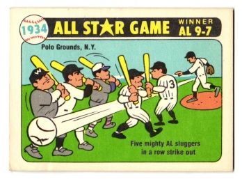 1981 Fleer R.G Laughlin Baseball Card: 1934 All Star Game - Stl. Cardinals Sticker