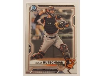 2021 Bowman Chrome Adley Rutschman Prospect Baseball Card Baltimore Orioles