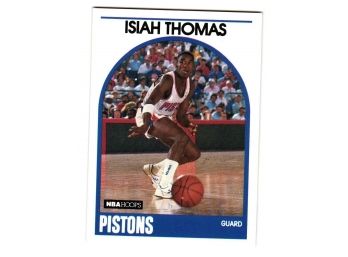 1989 NBA Hoops Isiah Thomas Basketball Card Detroit Pistons