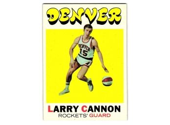 1971-72 Topps Basketball Larry Cannon Basketball Card Denver Rockets