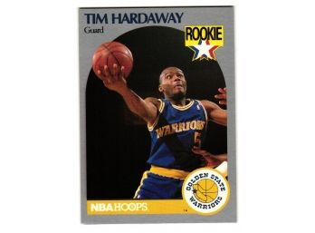 1990-91 NBA Hoops Tim Hardaway Rookie Basketball Card RC Golden State Warriors