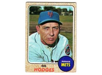 1968 Topps Gil Hodges Baseball Card New York Mets