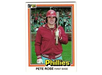 1981 Donruss Pete Rose Baseball Card Philadelphia Phillies