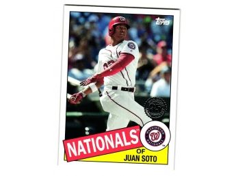 2020 Topps Update Juan Soto 1985 Topps Insert Baseball Card Washington Nationals