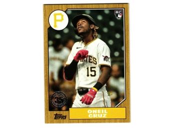 2022 Topps Oneil Cruz Rookie 1987 Insert Baseball Card RC Pittsburgh Pirates
