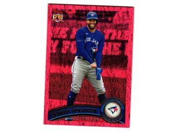 2021 Topps Archives George Springer Red Hot Foil #'d To /50 Parallel Baseball Card Toronto Blue Jays