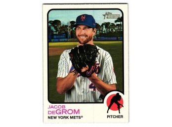 2022 Topps Heritage Jacob DeGrom Baseball Card NY Mets