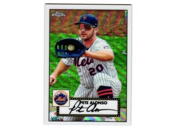 2021 Topps Chrome Pete Alonso 1952 Topps Redux Insert Baseball Card NY Mets
