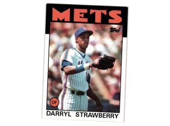 1986 Topps Darryl Strawberry Baseball Card NY Mets