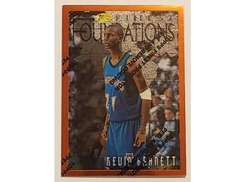 1996-97 Topps Finest Foundations Kevin Garnett Bronze Basketball Card Minnesota Timberwolves