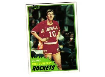 1981-82 Topps Mike Dunleavy Basketball Card Houston Rockets